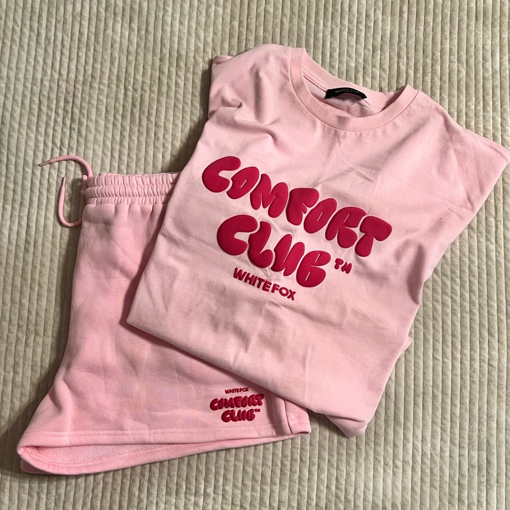 White Fox Pink Comfort Club Set